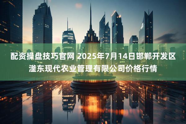 配资操盘技巧官网 2025年7月14日邯郸开发区滏东现代农业管理有限公司价格行情